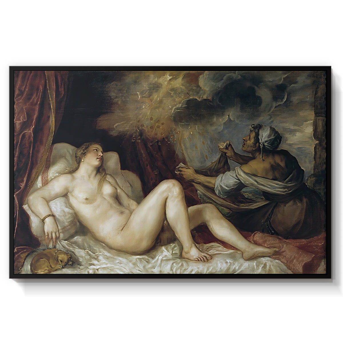 Danaë, c. 1560-1565 - Floater Framed Canvas Print
