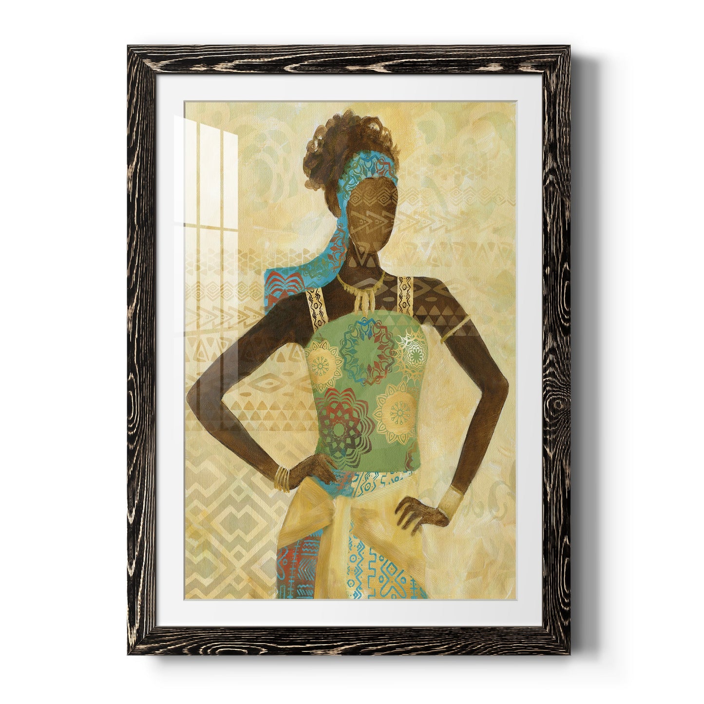 Tribal Vision I - Premium Framed Print - Distressed Barnwood Frame - Ready to Hang