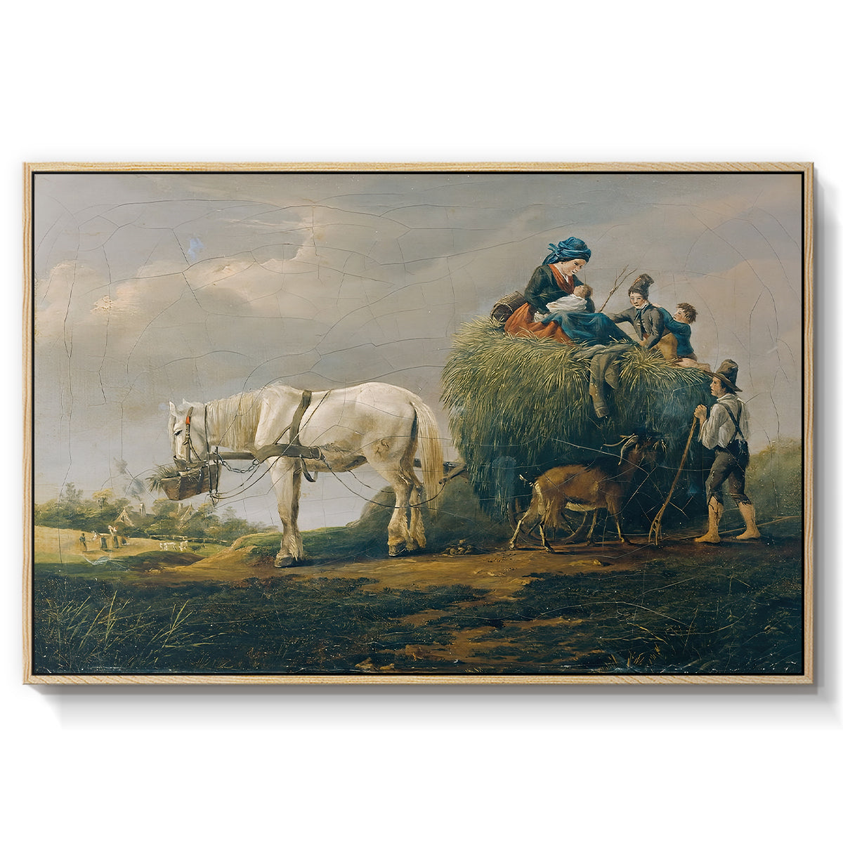 The Hay Wagon (Der Heuwagen), 1824 - Floater Framed Canvas Print