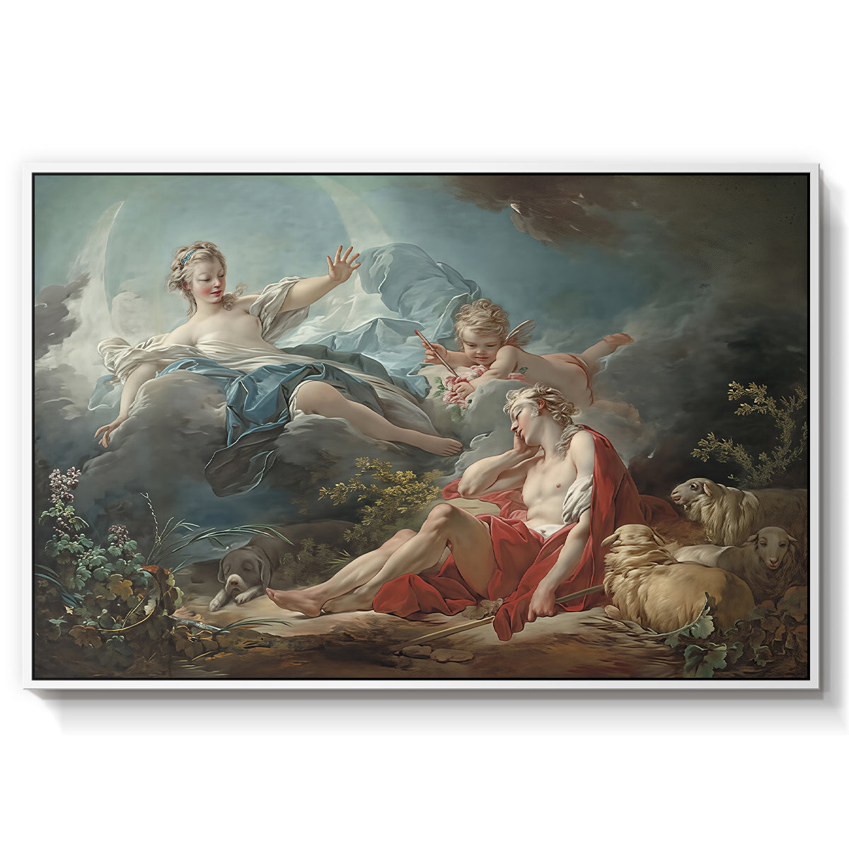 Diana and Endymion, c. 1753-1756 - Floater Framed Canvas Print