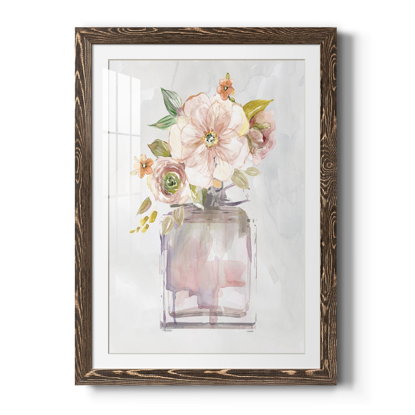 Mini Bouquet I - Barnwood Framed Art Print