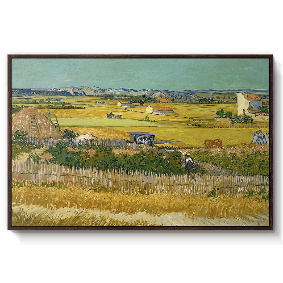 The Harvest, 1888 - Floater Framed Canvas Print