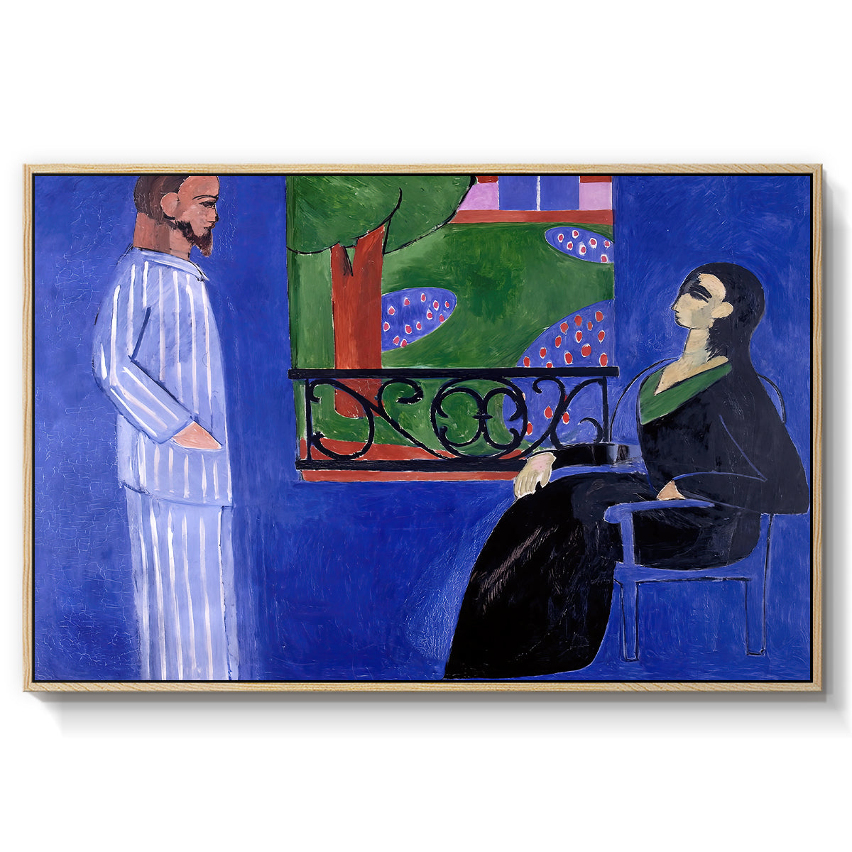The Conversation, c. 1908-1912 - Floater Framed Canvas Print
