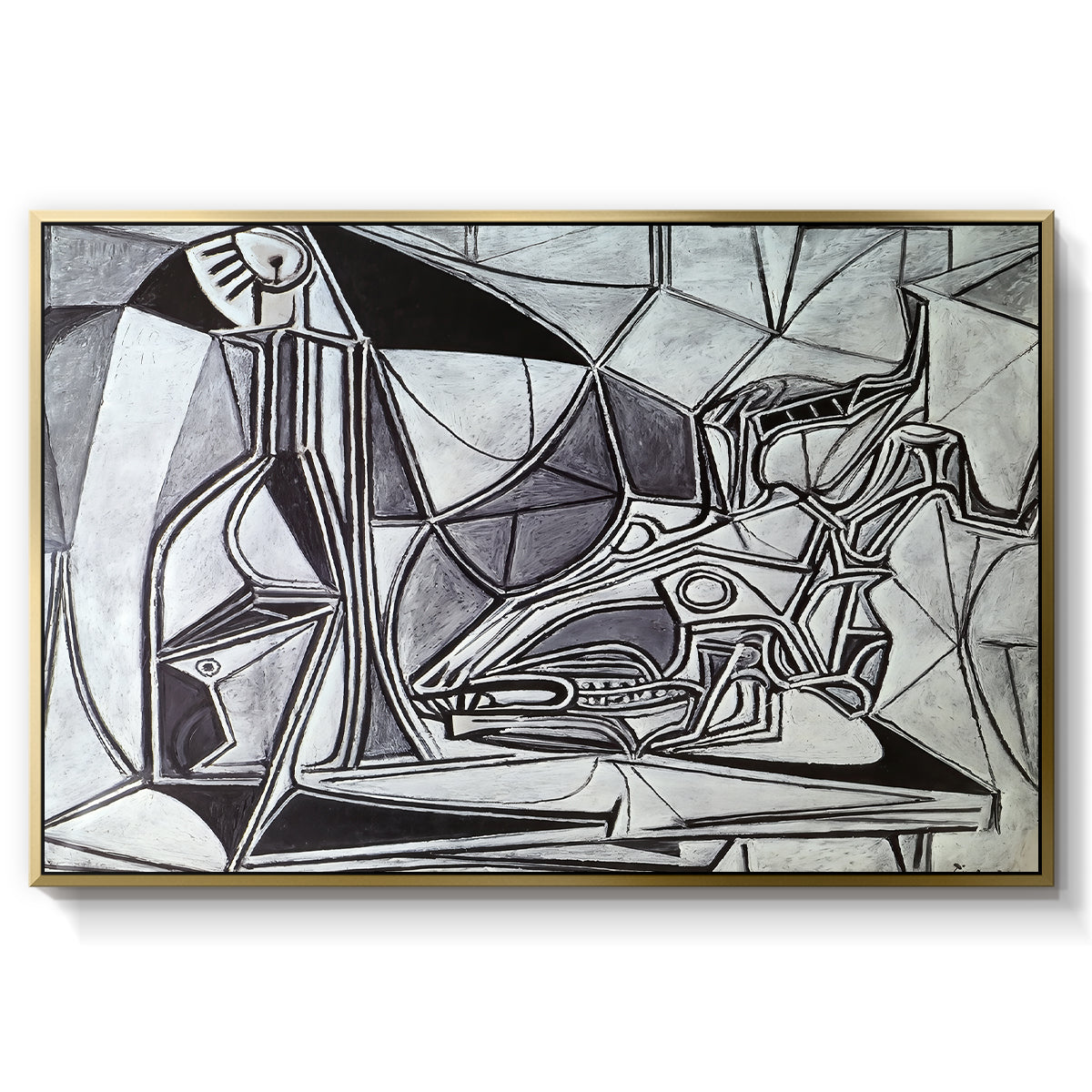 Goat's Skull, Bottle and Candle, 1952 - Floater Framed Canvas Print