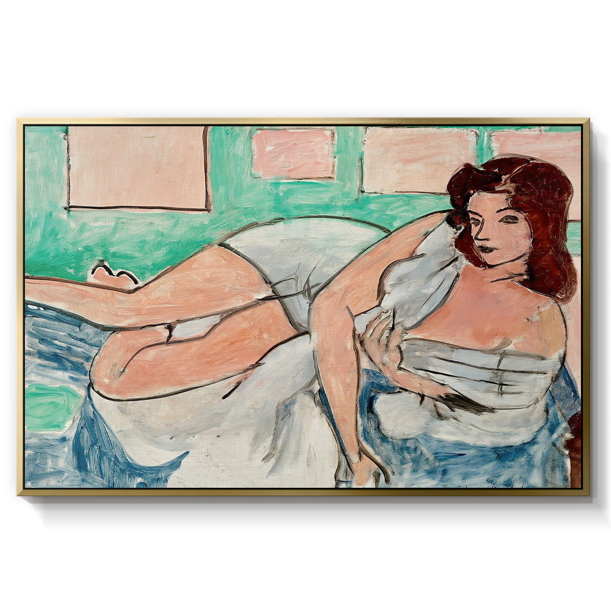 Nude in a Bathrobe (Nu au peignoir), 1941 - Floater Framed Canvas Print