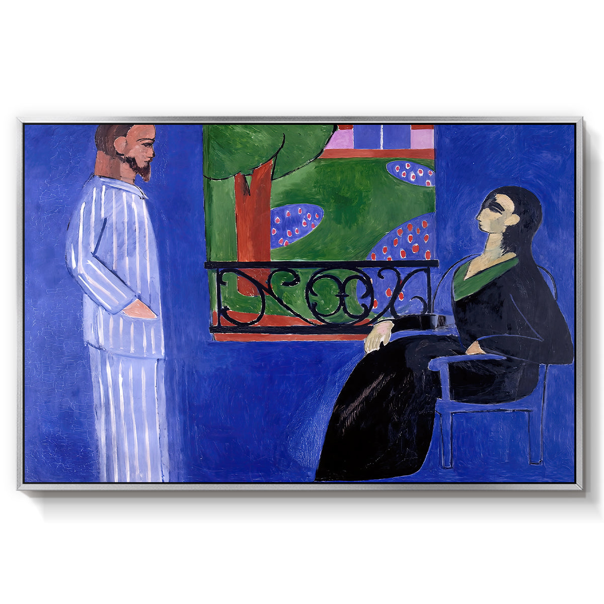 The Conversation, c. 1908-1912 - Floater Framed Canvas Print
