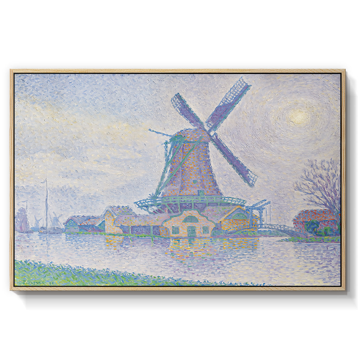 Mill of Edam (Moulin d'Edam), 1896 - Floater Framed Canvas Print