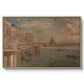 Somerset House Terrace from Waterloo Bridge, c. 1819 - Floater Framed Canvas Print