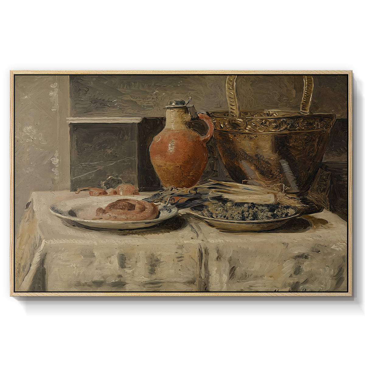 Still Life with Jar, c. 1881-1885 - Floater Framed Canvas Print