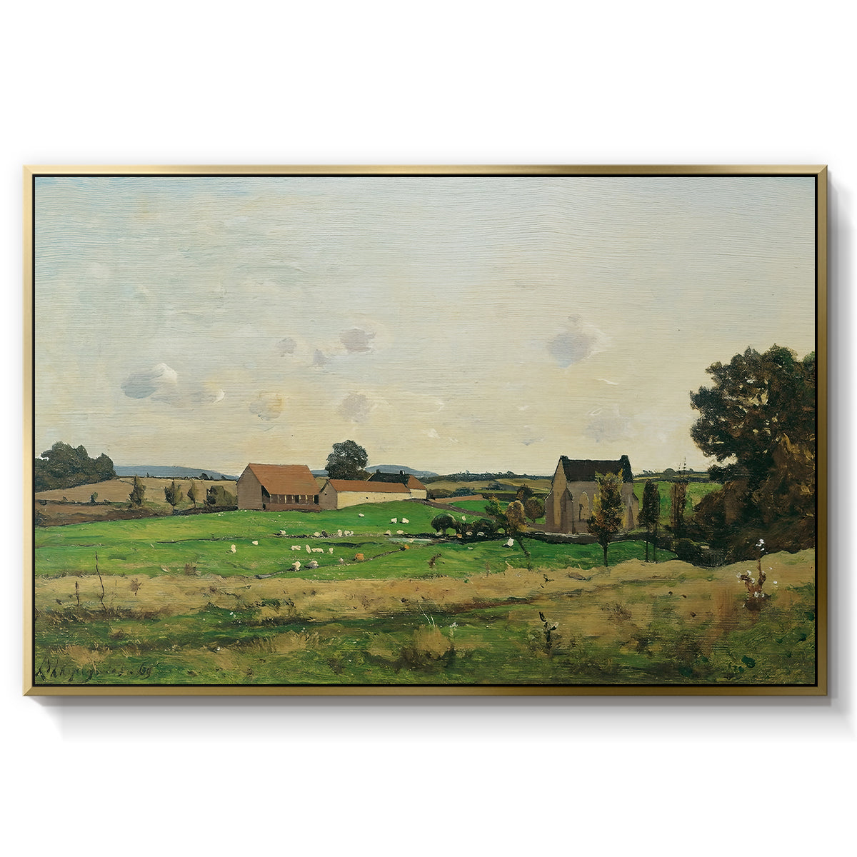 The Saulce Estate, 1869 - Floater Framed Canvas Print