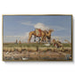 On the Banks of the Nile, Upper Egypt, 1876 - Floater Framed Canvas Print