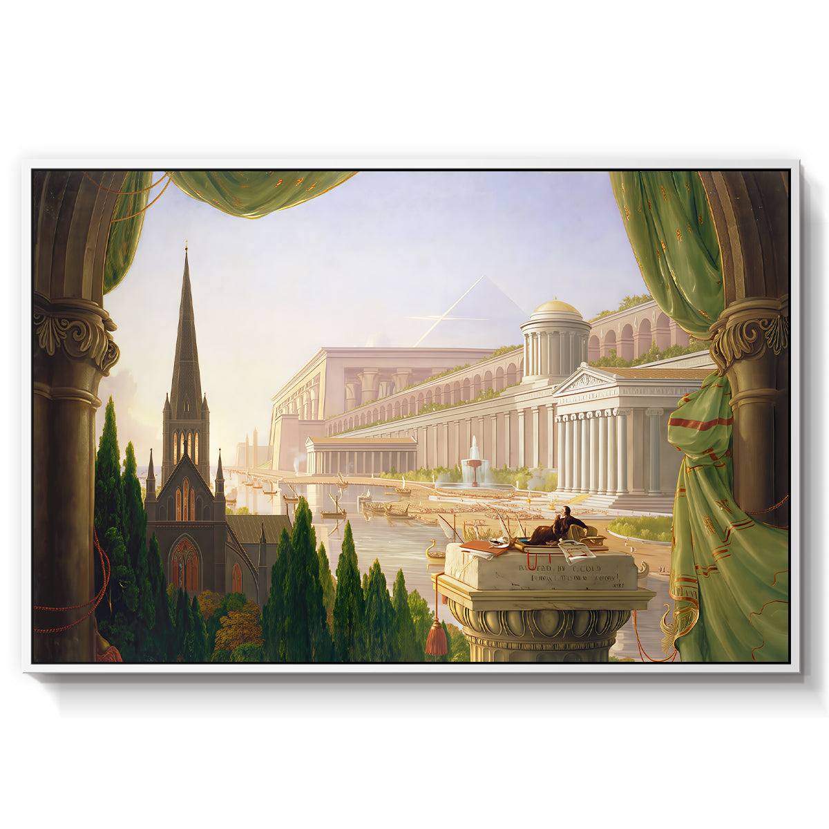 The Architect's Dream, 1840 - Floater Framed Canvas Print