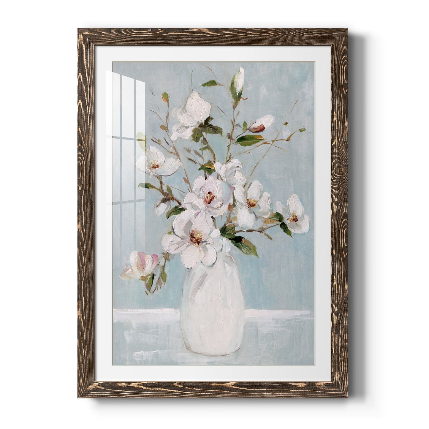 Magnolia Charm - Premium Framed Print - Distressed Barnwood Frame - Ready to Hang