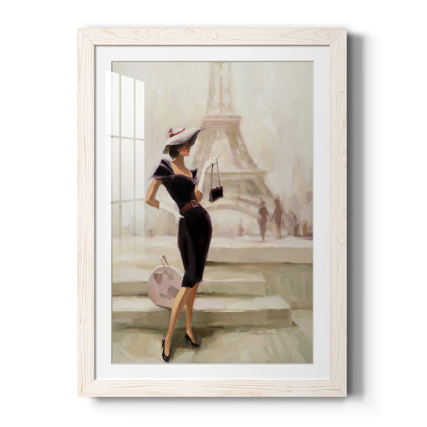 Love, From Paris - Premium Framed Print - Distressed Barnwood Frame - Ready to Hang