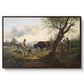 Shepherd with Billy Goat, c. 1830 - Floater Framed Canvas Print