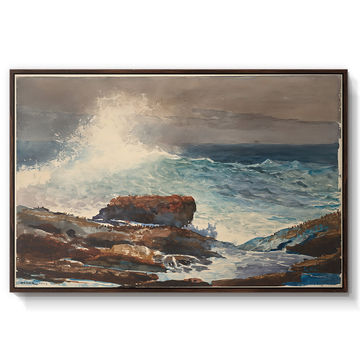Incoming Tide, Scarboro, Maine, 1883 - Floater Framed Canvas Print