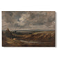 Canvas art print portraying an open heath landscape with low vegetation and expansive sky, set against a white background