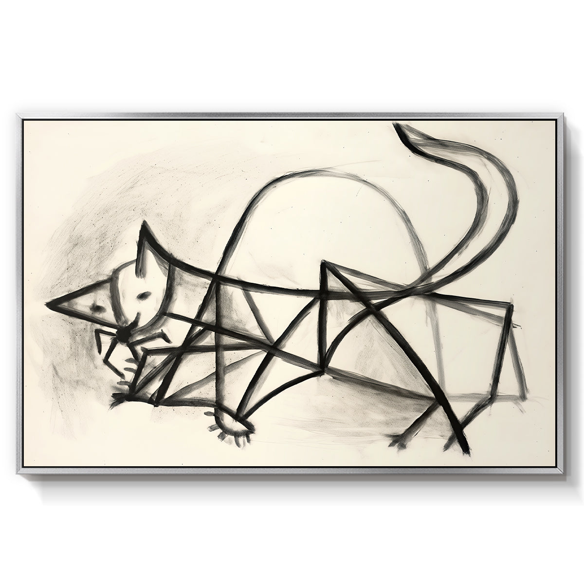 Study of a Cat (Étude de chat), 1946 - Floater Framed Canvas Print