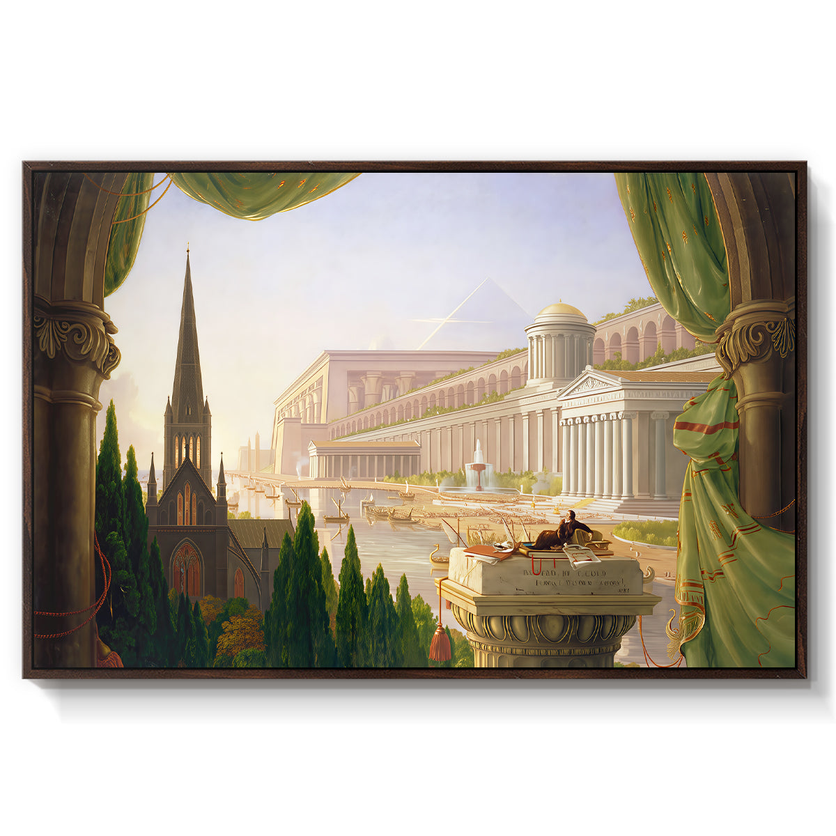 The Architect's Dream, 1840 - Floater Framed Canvas Print