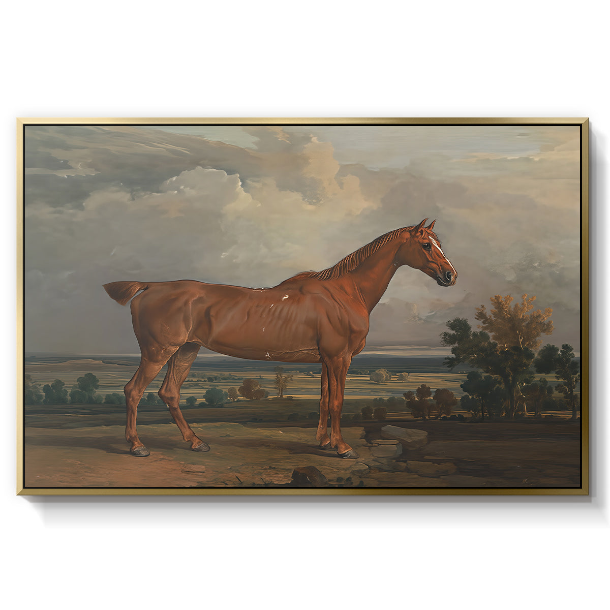 Hunter in a Landscape, 1810 - Floater Framed Canvas Print