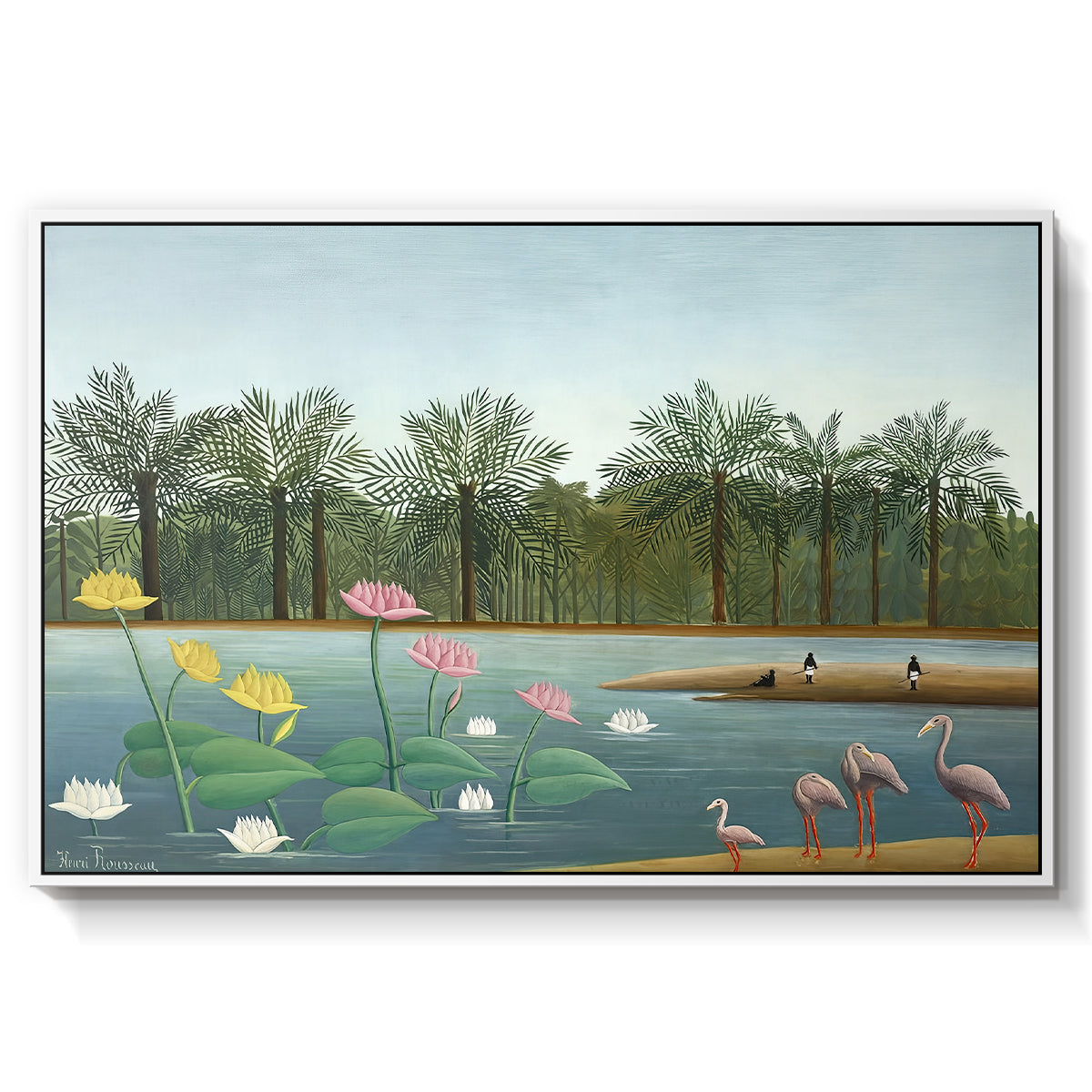 The Flamingoes (Les Flamants), 1907 - Floater Framed Canvas Print
