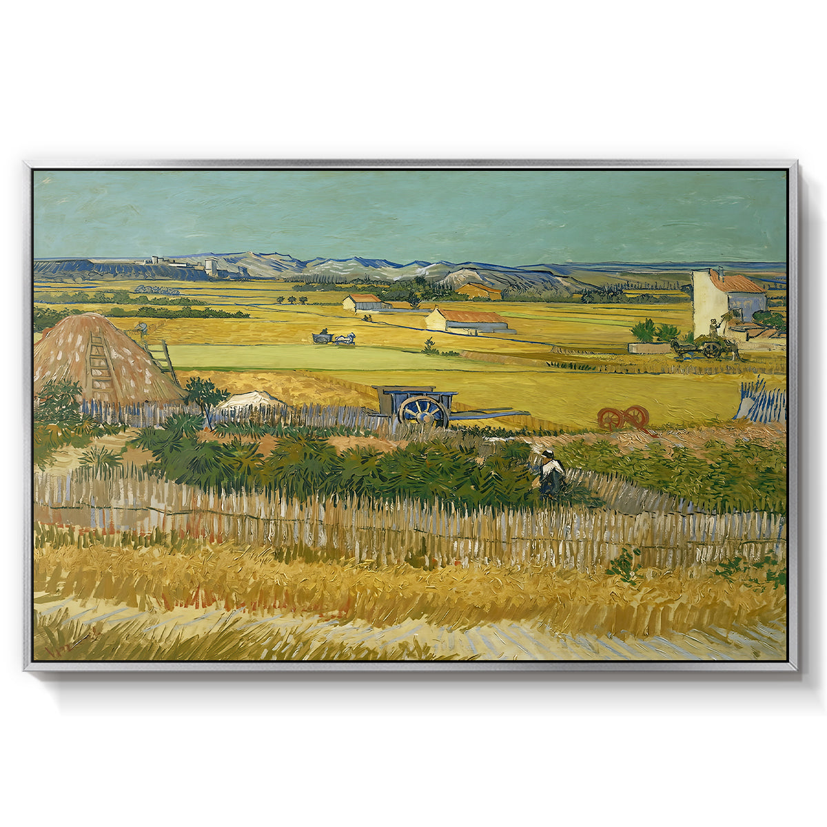 The Harvest, 1888 - Floater Framed Canvas Print