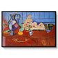 Still Life with a Pewter Jug and Pink Statuette, 1910 - Floater Framed Canvas Print