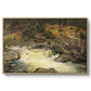 Waterfall in Hallingdal, 1848 - Floater Framed Canvas Print
