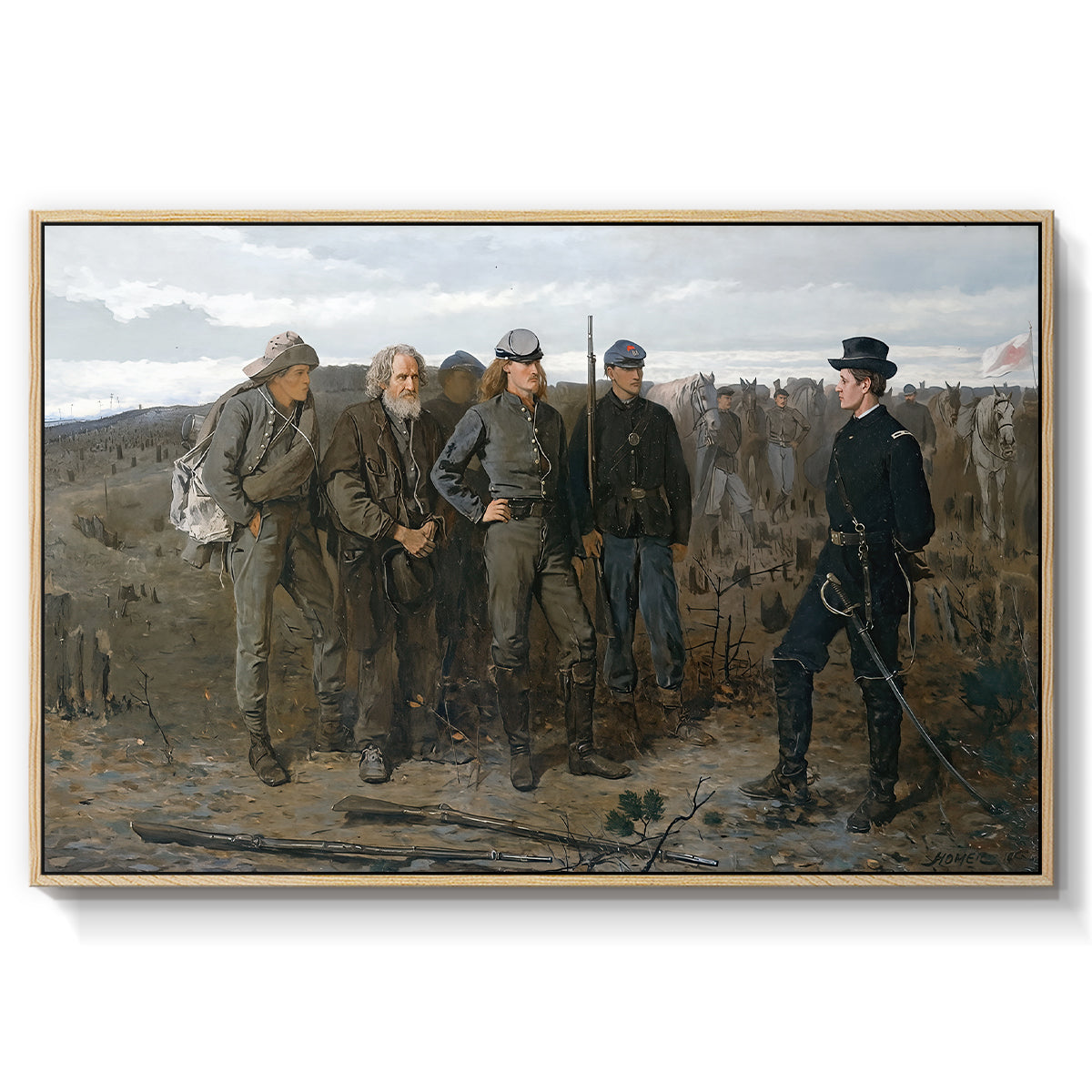 Prisoners from the Front, 1866 - Floater Framed Canvas Print