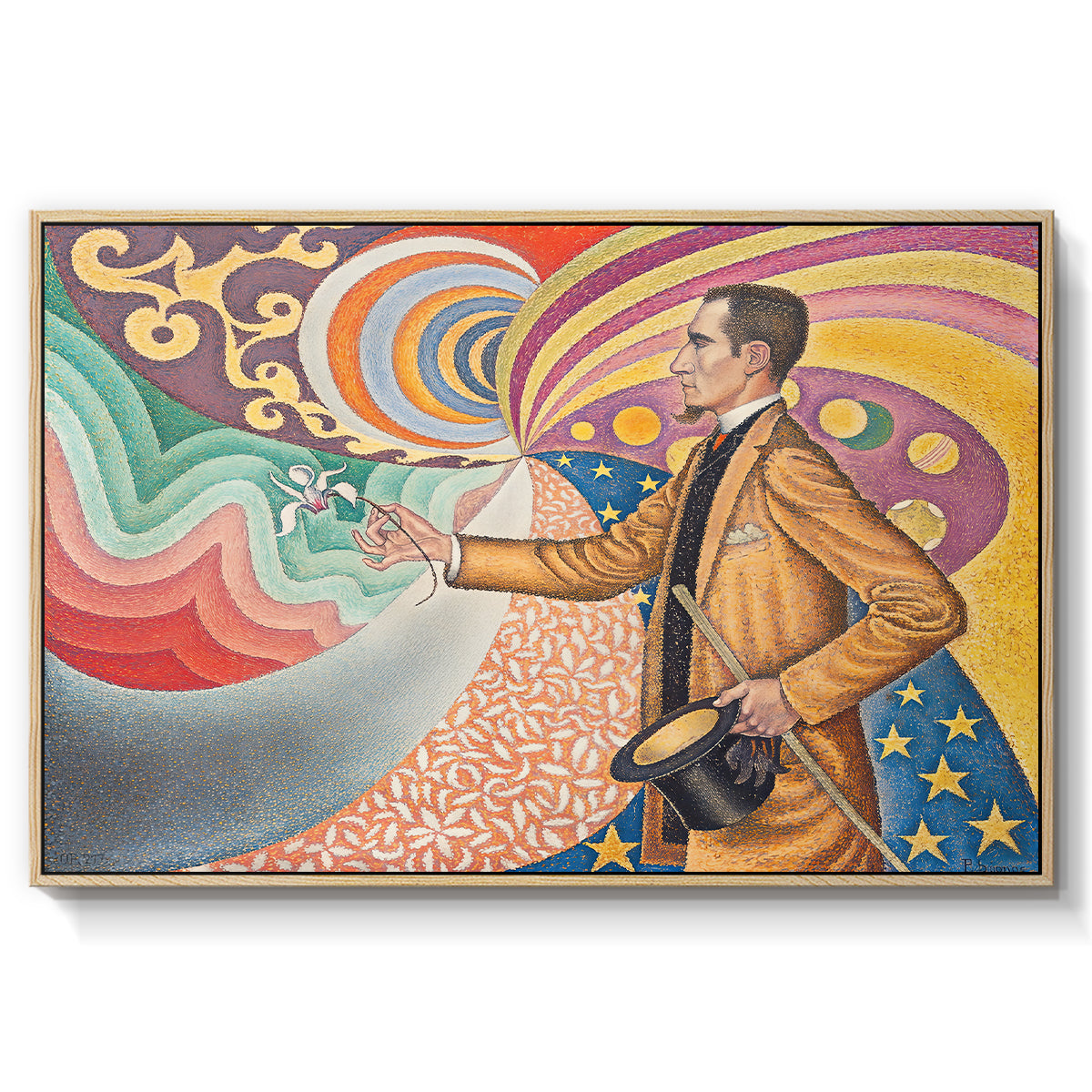 Portrait of Félix Fénéon, 1890 - Floater Framed Canvas Print