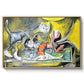 Still Life with Cat and Lobster, 1962 - Floater Framed Canvas Print