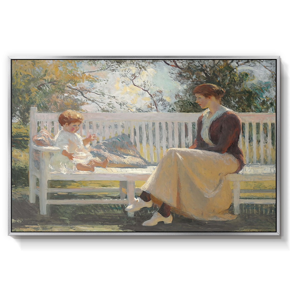 Eleanor and Benny, 1916 - Floater Framed Canvas Print