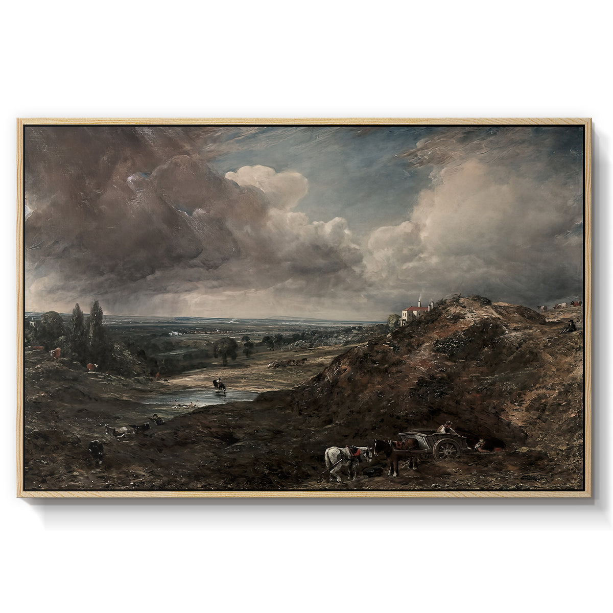 Branch Hill Pond, Hampstead Heath, c. 1828 - Floater Framed Canvas Print