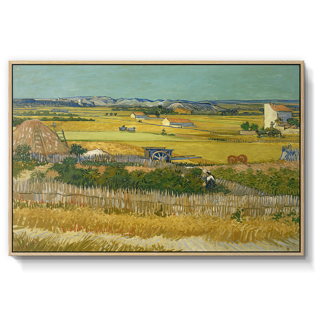 The Harvest, 1888 - Floater Framed Canvas Print