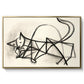 Study of a Cat (Étude de chat), 1946 - Floater Framed Canvas Print