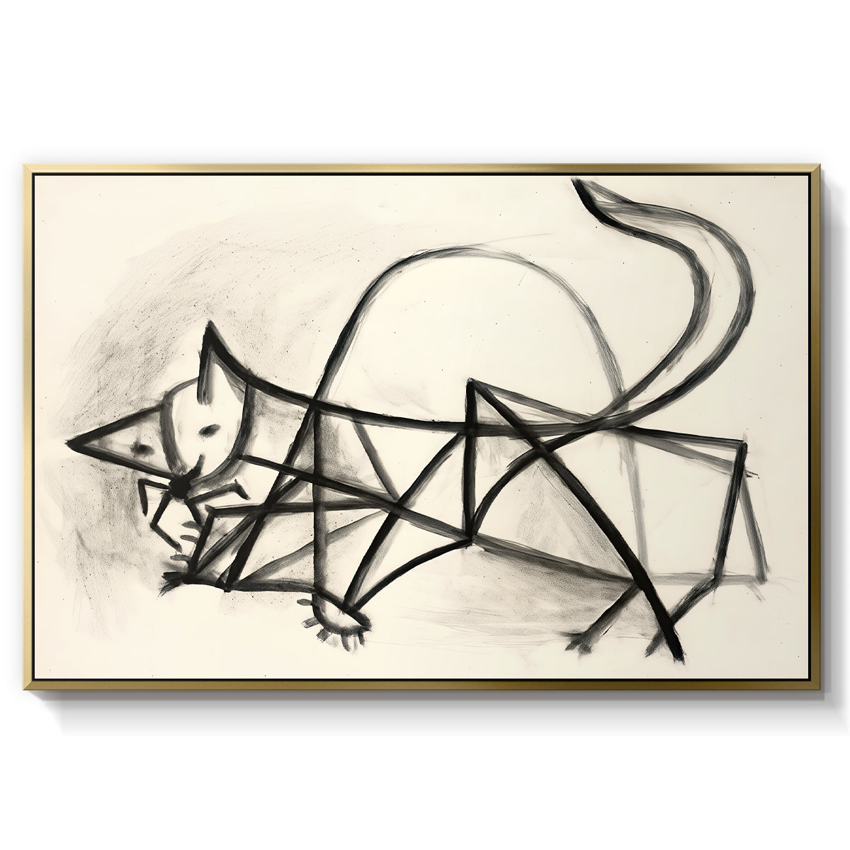 Study of a Cat (Étude de chat), 1946 - Floater Framed Canvas Print