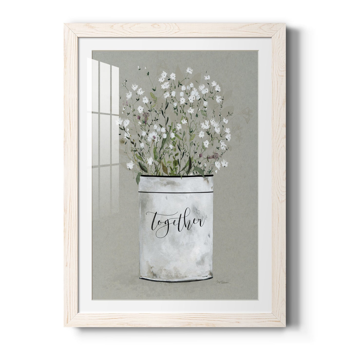 Bouquet of Grace Bucket Together - Barnwood Framed Art Print