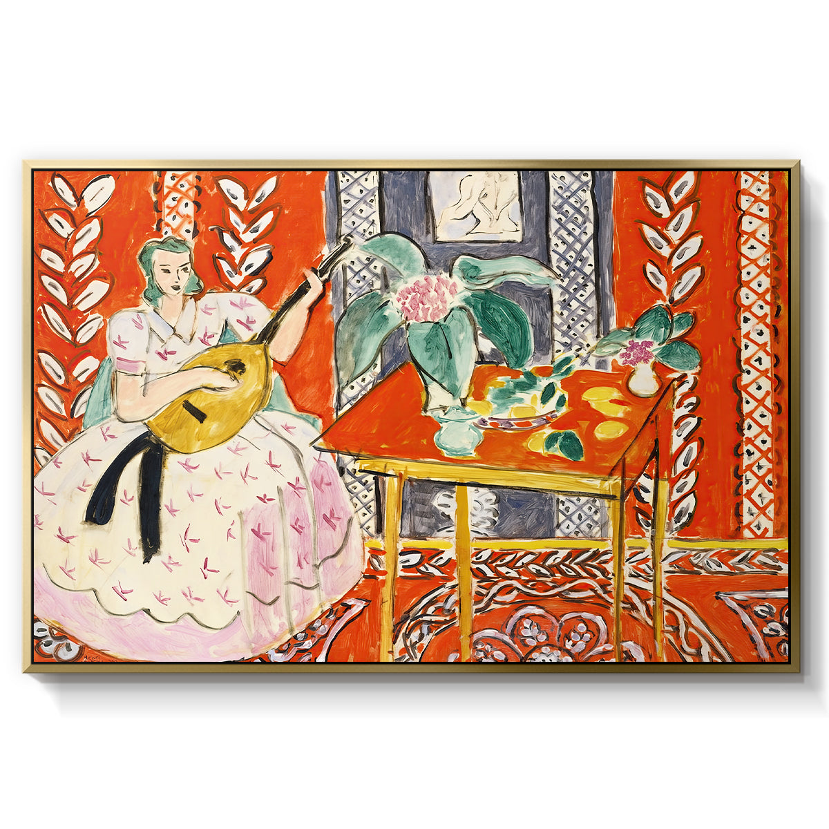The Lute (Le luth), 1943 - Floater Framed Canvas Print