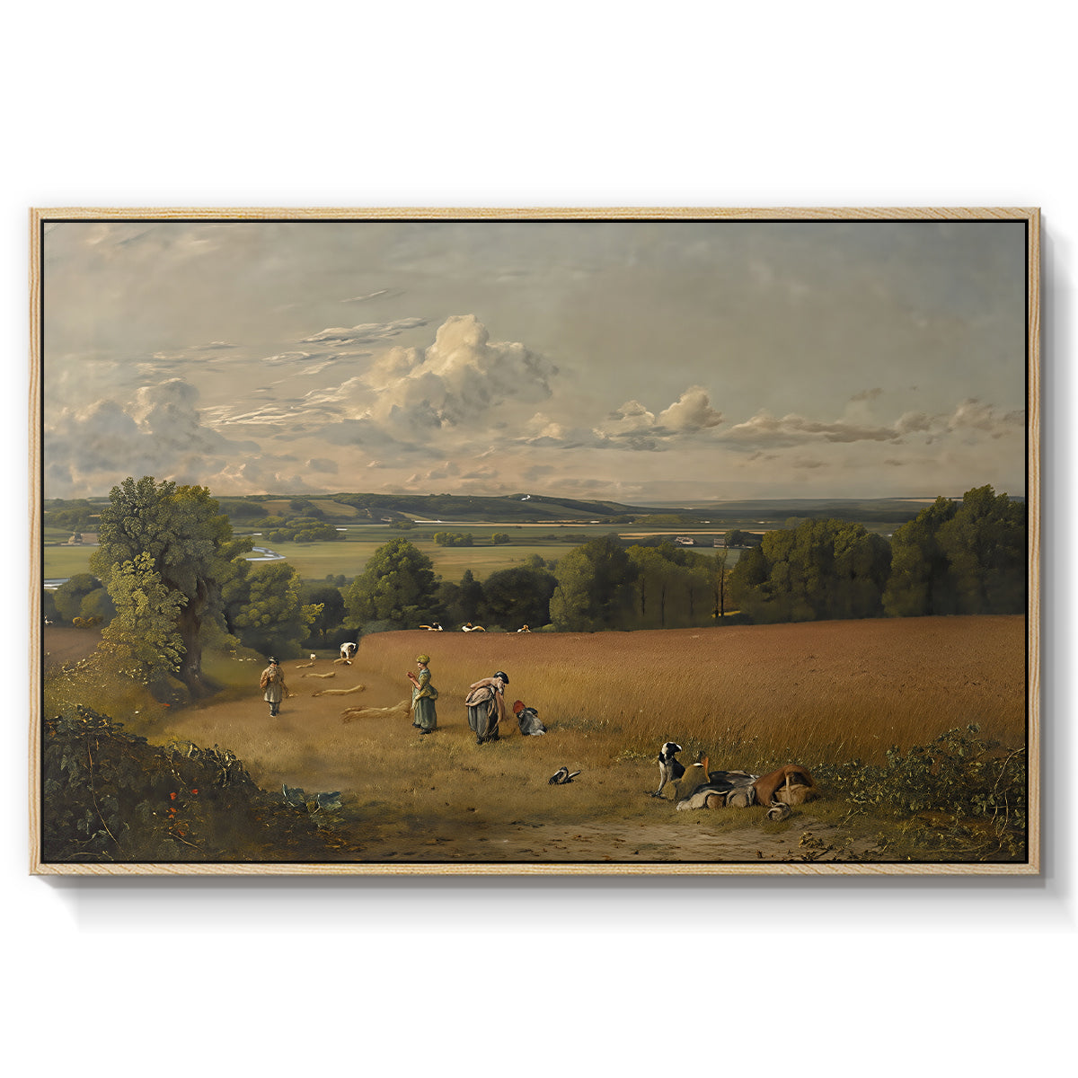 The Wheat Field, 1816 - Floater Framed Canvas Print