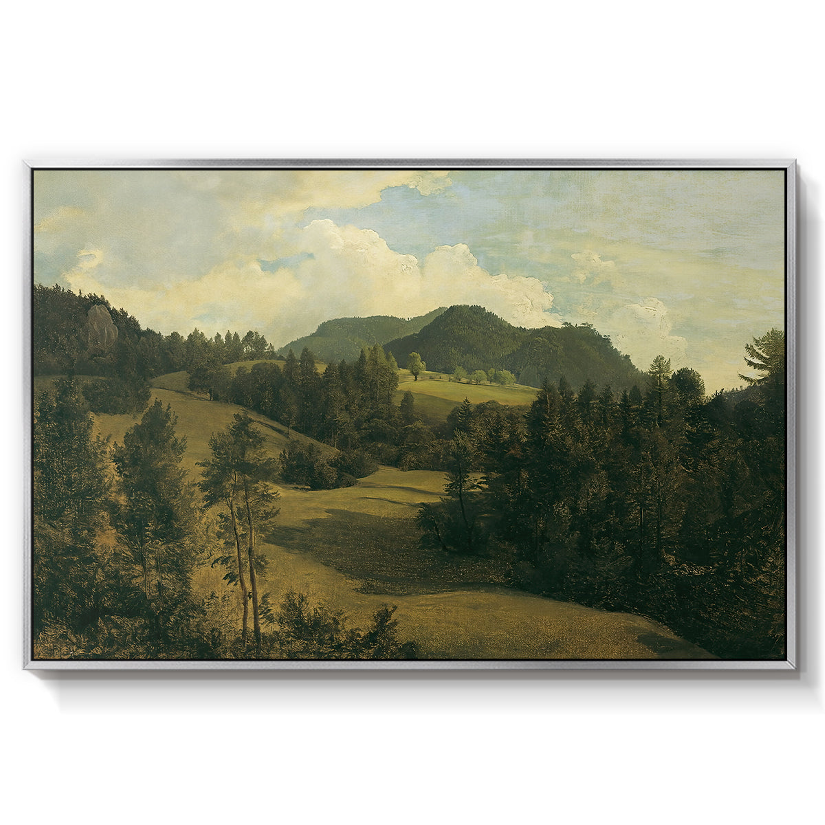 Landscape near Miesenbach, c. 1830 - Floater Framed Canvas Print