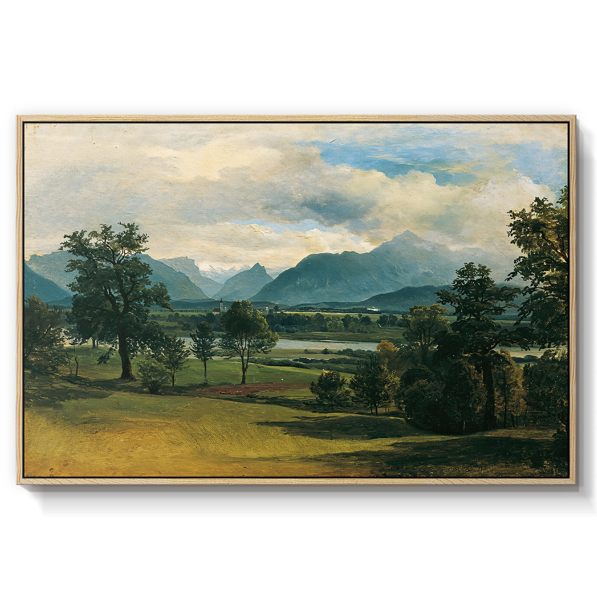 View of Liefering, 1830 - Floater Framed Canvas Print