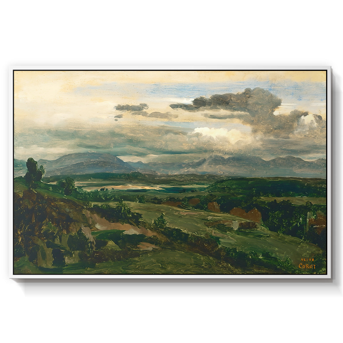 Civita Castellana, c. 1860s - Floater Framed Canvas Print