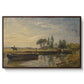Barge below Flatford Lock, c. 1810 - Floater Framed Canvas Print