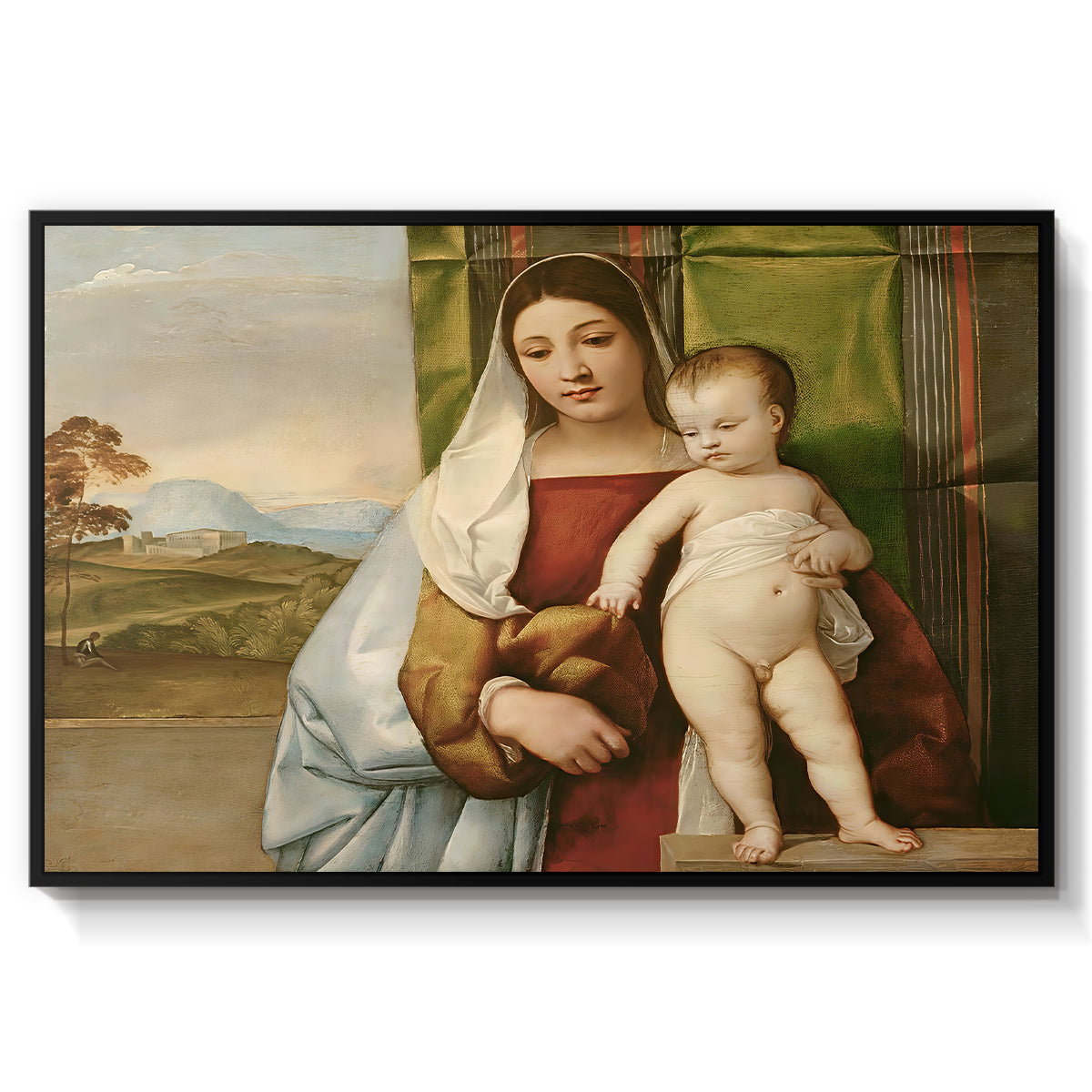 The Gypsy Madonna (La Zingarella), c. 1510-1511 - Floater Framed Canvas Print