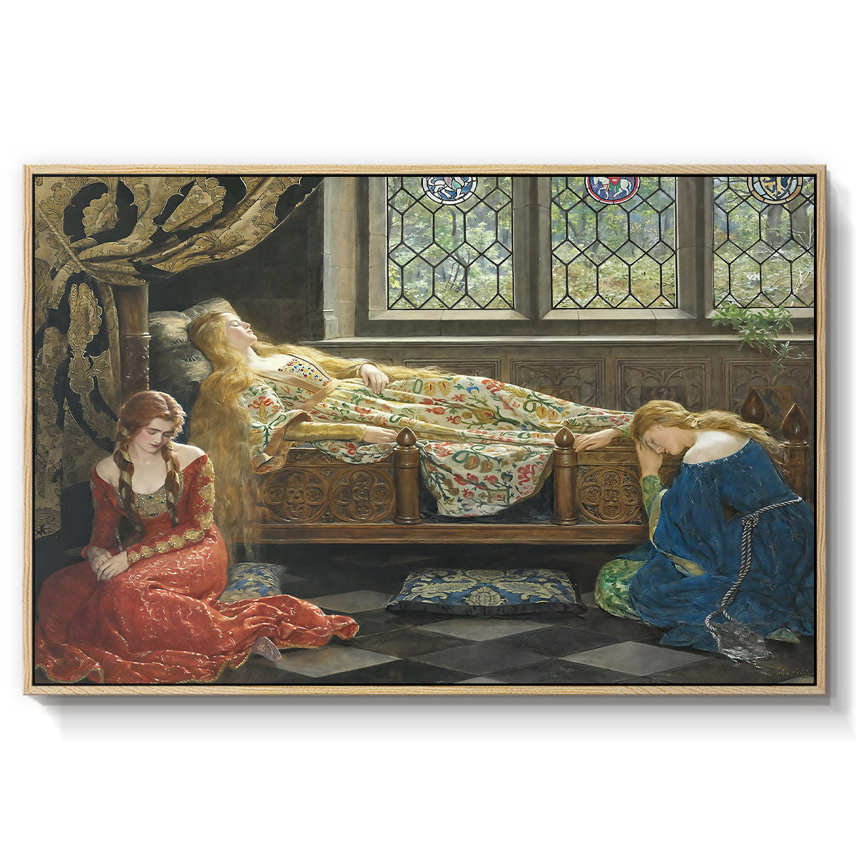 The Sleeping Beauty, 1921 - Floater Framed Canvas Print