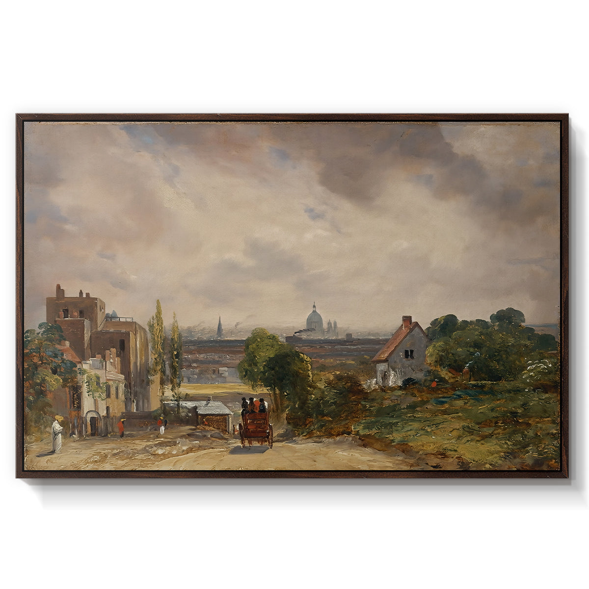 Sir Richard Steele's Cottage, Hampstead, c. 1832 - Floater Framed Canvas Print