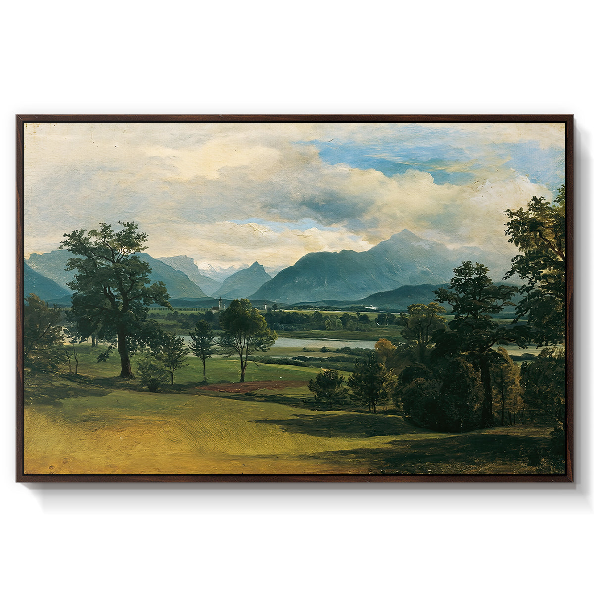 View of Liefering, 1830 - Floater Framed Canvas Print
