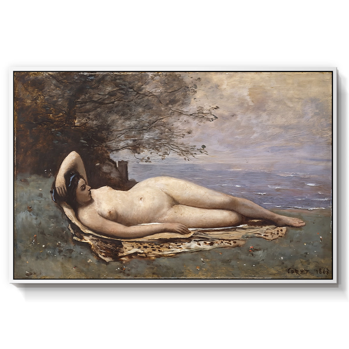 Bacchante by the Sea, 1865 - Floater Framed Canvas Print