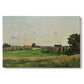 Canvas art print portraying an estate building surrounded by trees and open pastoral landscape, set against a white background