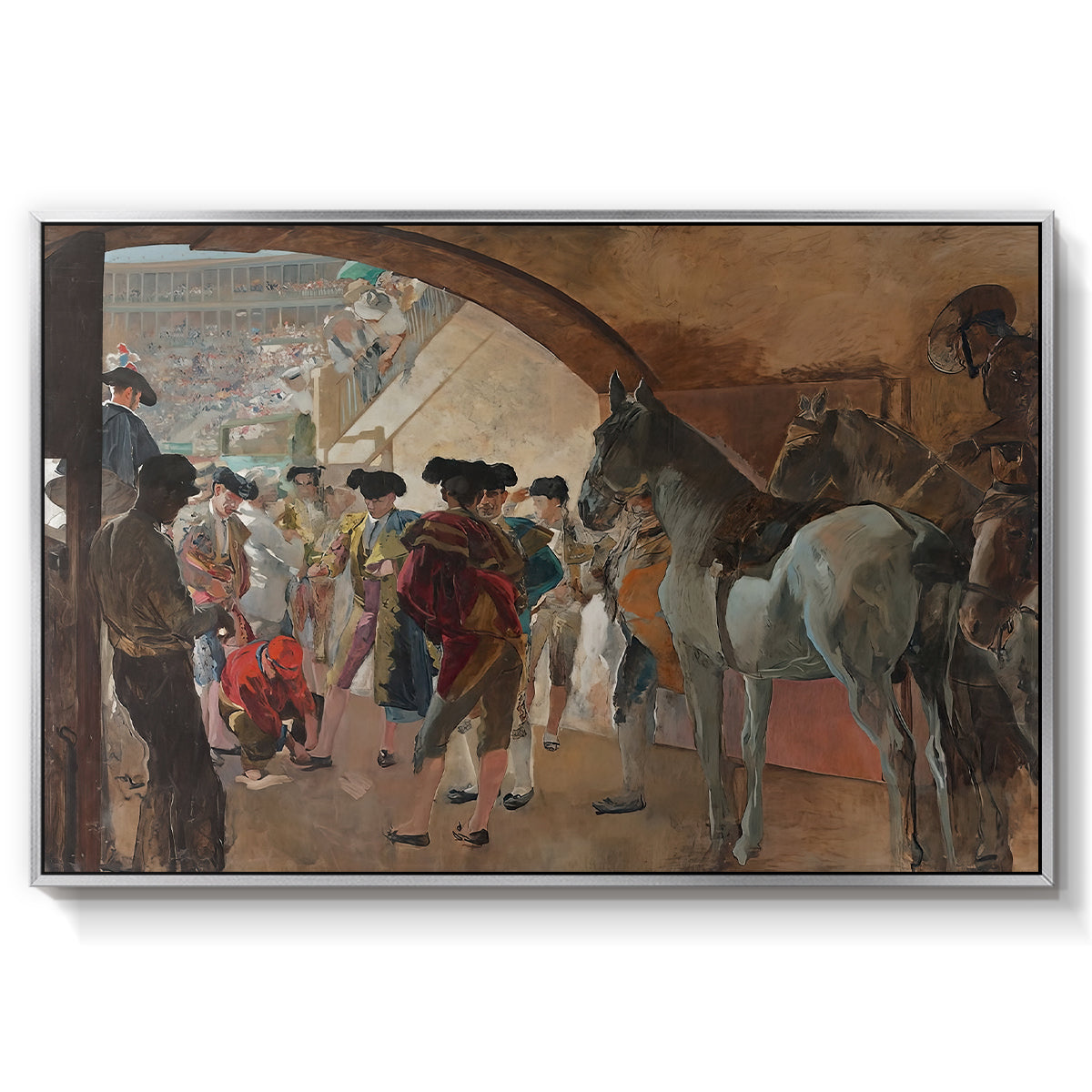 Before the Bullfight (Antes de la corrida), c. 1900 - Floater Framed Canvas Print